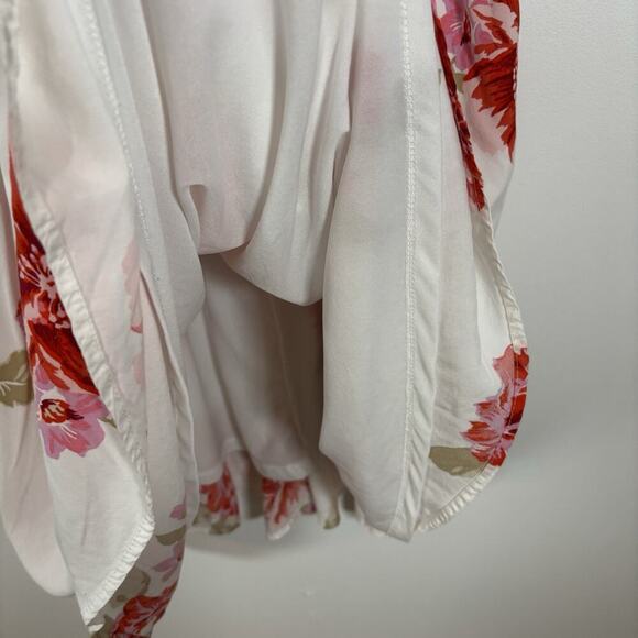 Old Navy Floral White Pink Red Print Midi Dress XL Strappy Sundress Summer - Picture 6 of 9